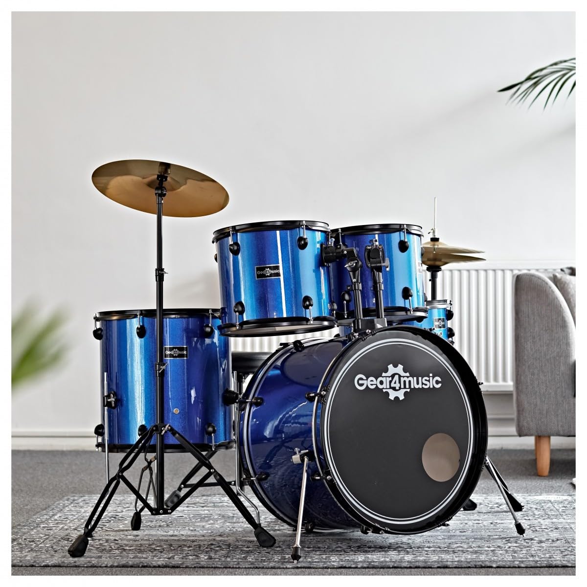 BDK-1 Batteria per Principianti Dimensione Completa di Gear4music Blu