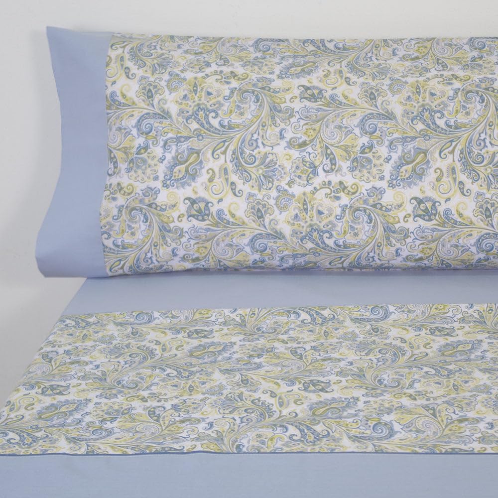 10XDIEZ Juego de sábanas Charlotte Indigo (Azul - Cama de 120cm)