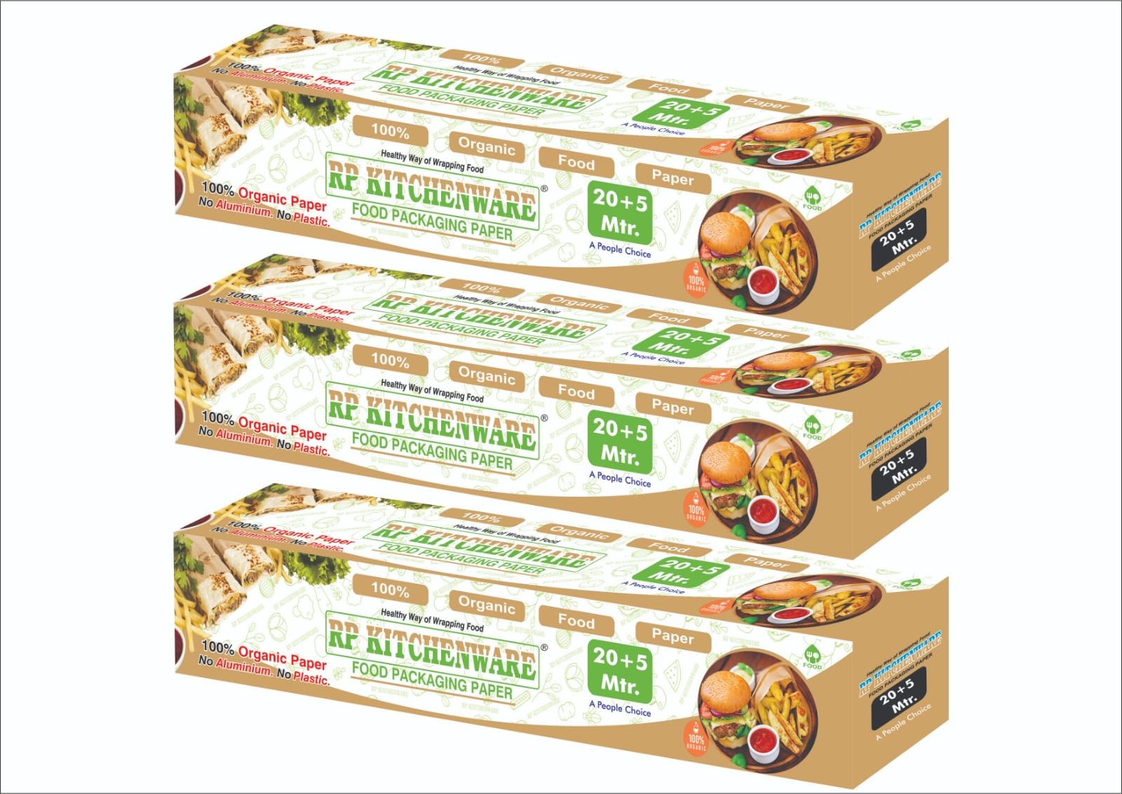 RP Kitchenware® Food Wrap Paper | Food Grade Non-Stick Wrapping Paper Roll | Oven Safe Parchment Paper | Oilproof Butter Paper | Roti Wrapping Paper Roll | Pack of 3/25 mtr x3 (B0D63DGH2H) Amazon Price History, Amazon Price Tracker