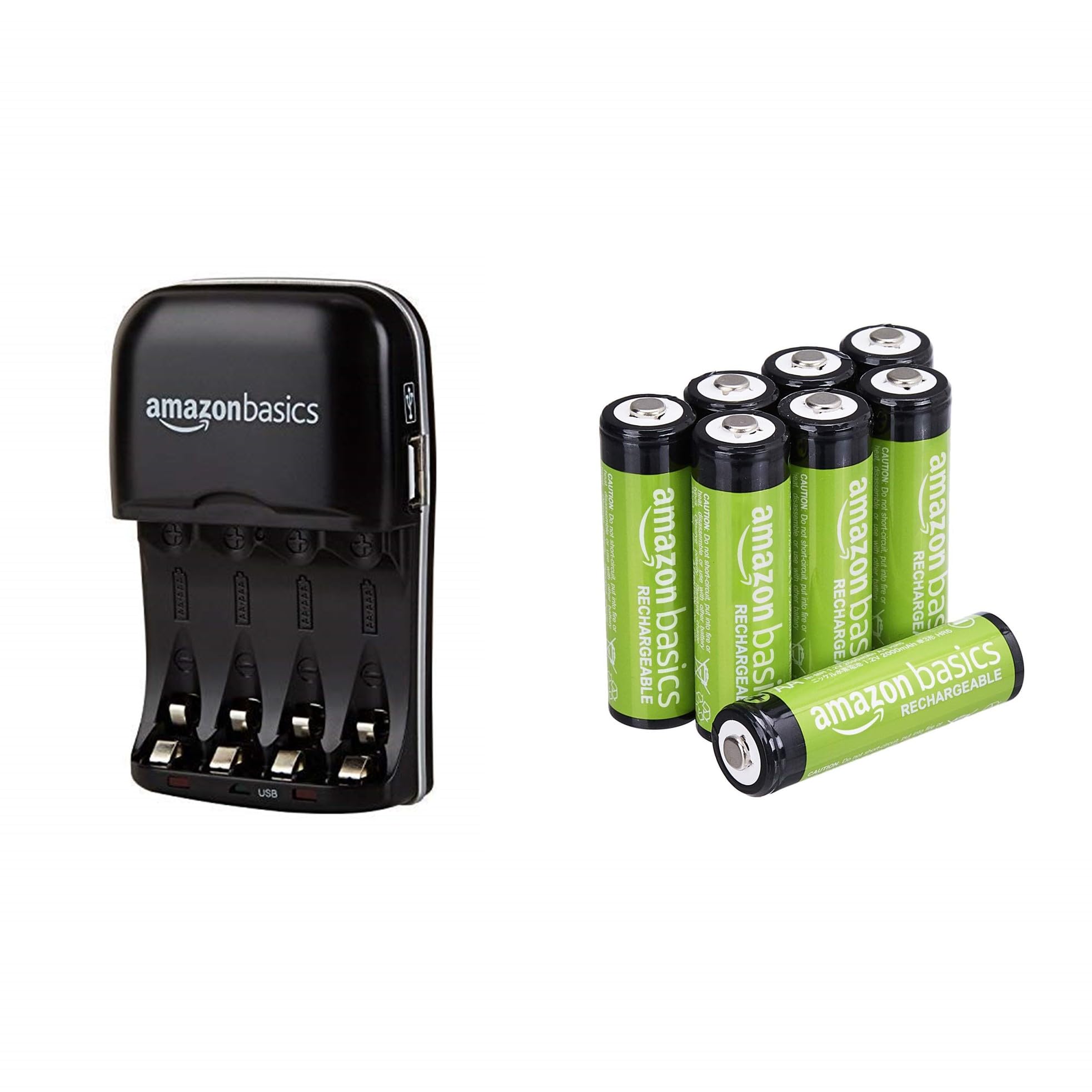 Amazon Basics Rechargeable AA NiMh Batteries with 4 Bay Battery Charger, UK Plug, Black, 4 Count (Pack of 1) — view 11