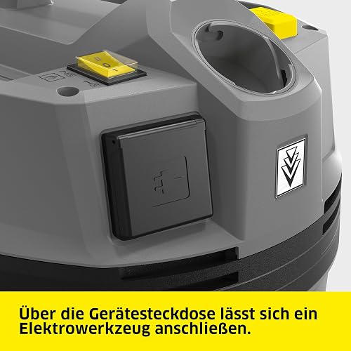 KÄRCHER Aspirateur Eau et poussières NT 22/1 AP Te L, Max. 1300 W, Filtre Cartridge PES, réservoir : 22 l, coude, suceur pour sols (300 mm), buse de Fentes, Prise pour Outils électroportatifs - 7