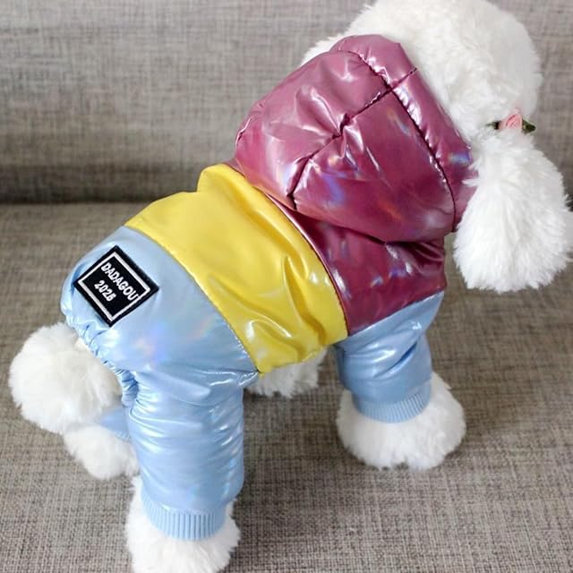 Foto 6 de 8 de XANHOY Ropa de invierno para perro, abrigo de invierno impermeable con capucha para perro