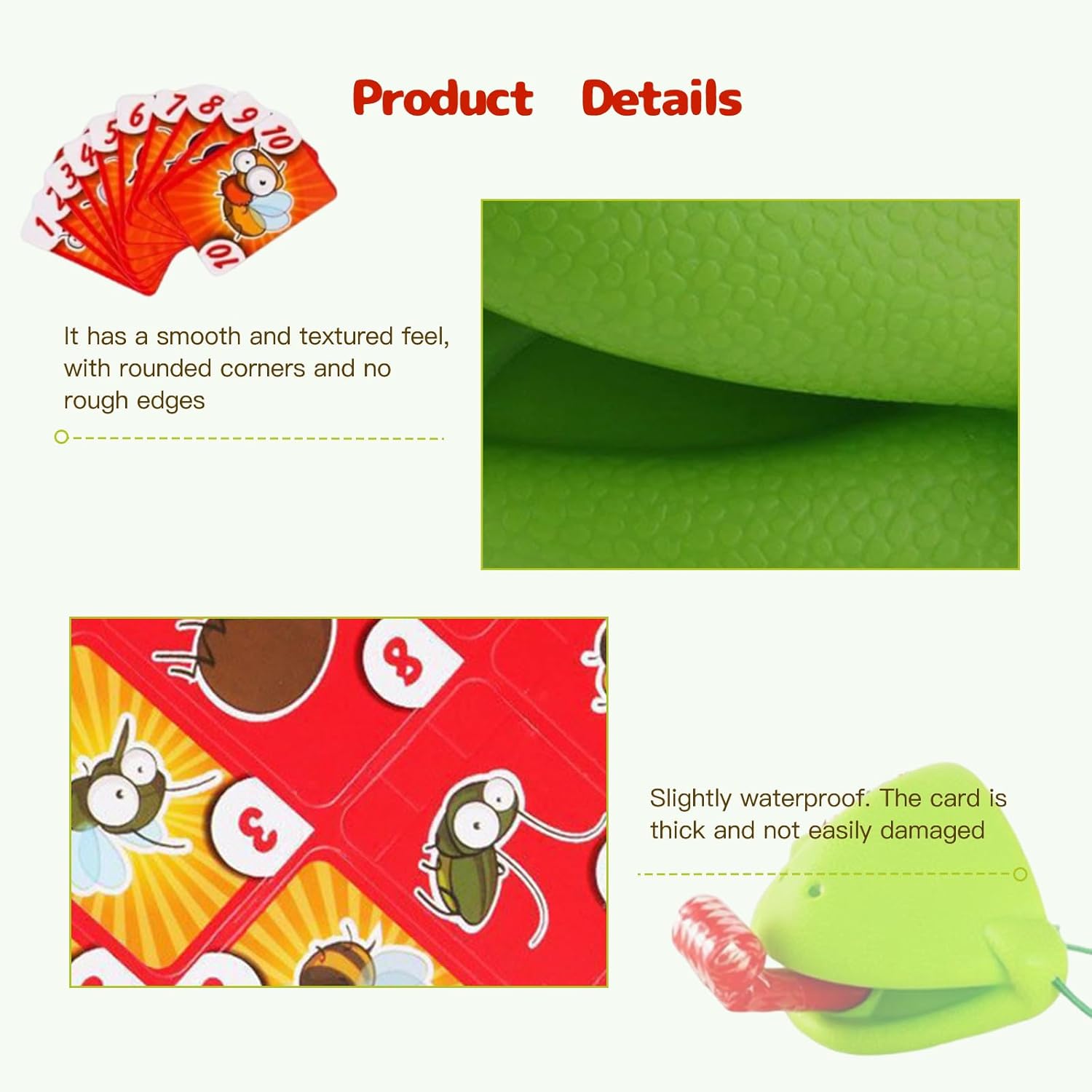 Chameleon Tongue Shooting Game, Funny Chameleon Tongue Shooter Toy with Frog Face Masks, Multiplayer Party Game for Kids with Blowing Tongue and Insect Card Targets for Family Fun & Gifts (green-4pcs)