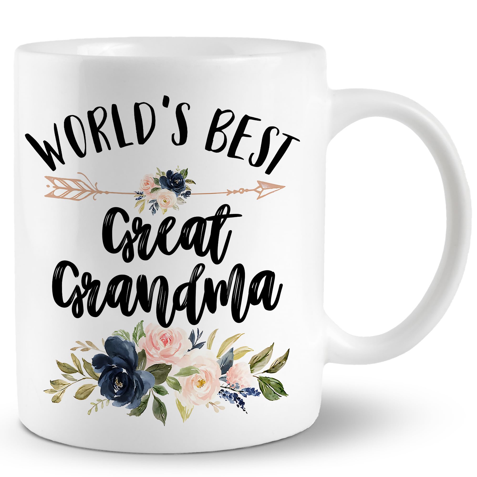 JRTW Great Grandma Mug, Great Grandma Coffee Cups Ceramic, World's Best Great Grandma Coffee Mug, Great Grandma Gifts for Christmas, Great Grandma Coffee Mug Gifts for Great Grandma