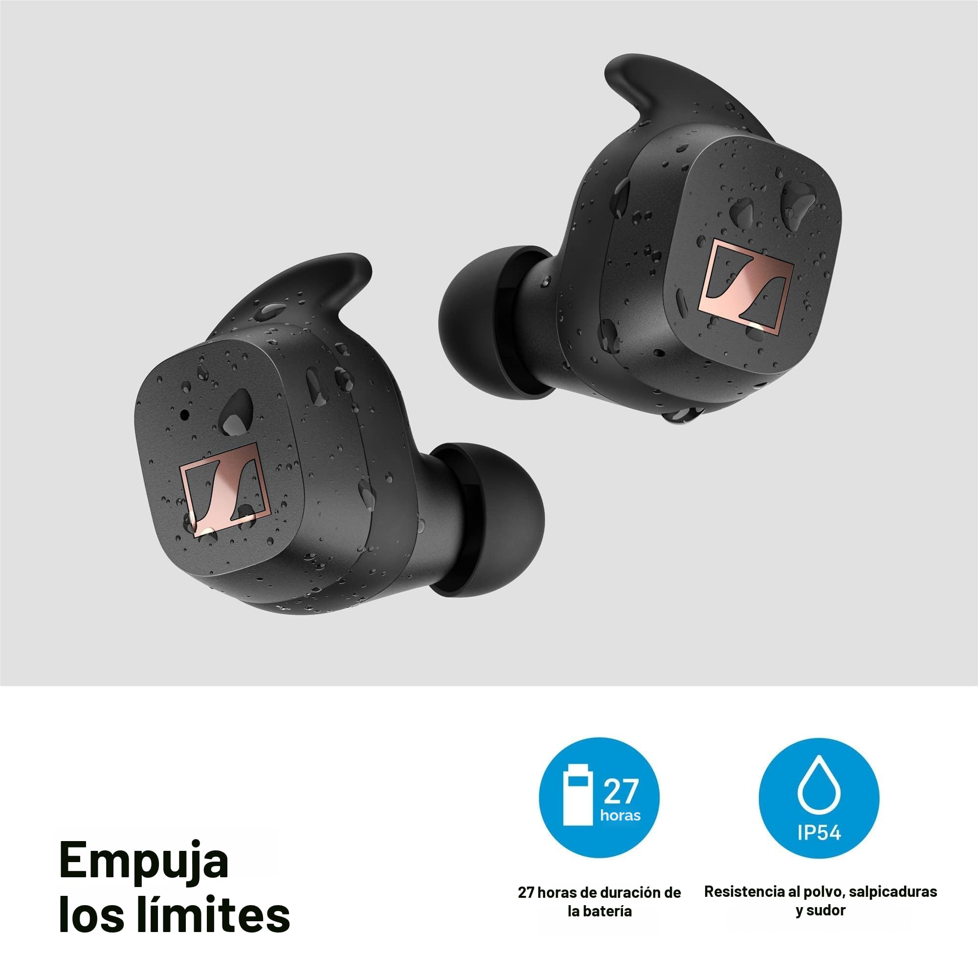 Sennheiser Auriculares intrauditivos True Wireless Bluetooth - música y llamadas con acústica adaptable, aislamiento de ruido, controles táctiles, batería IP54