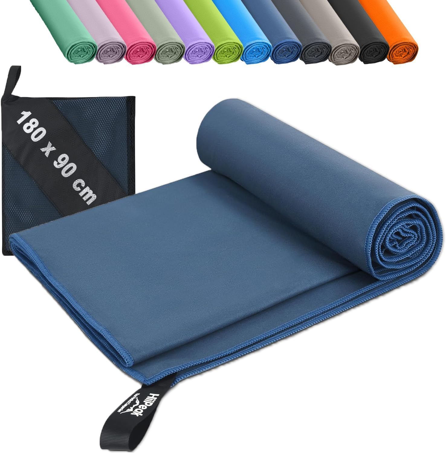 HiiPeak Mikrofaser Handtuch Kompakt und Leicht Microfaser Handtücher Fitness Schnelltrocknend microfaser Badetuch Saugfähiges Sporthandtuch Schwimm und Gym Handtuch