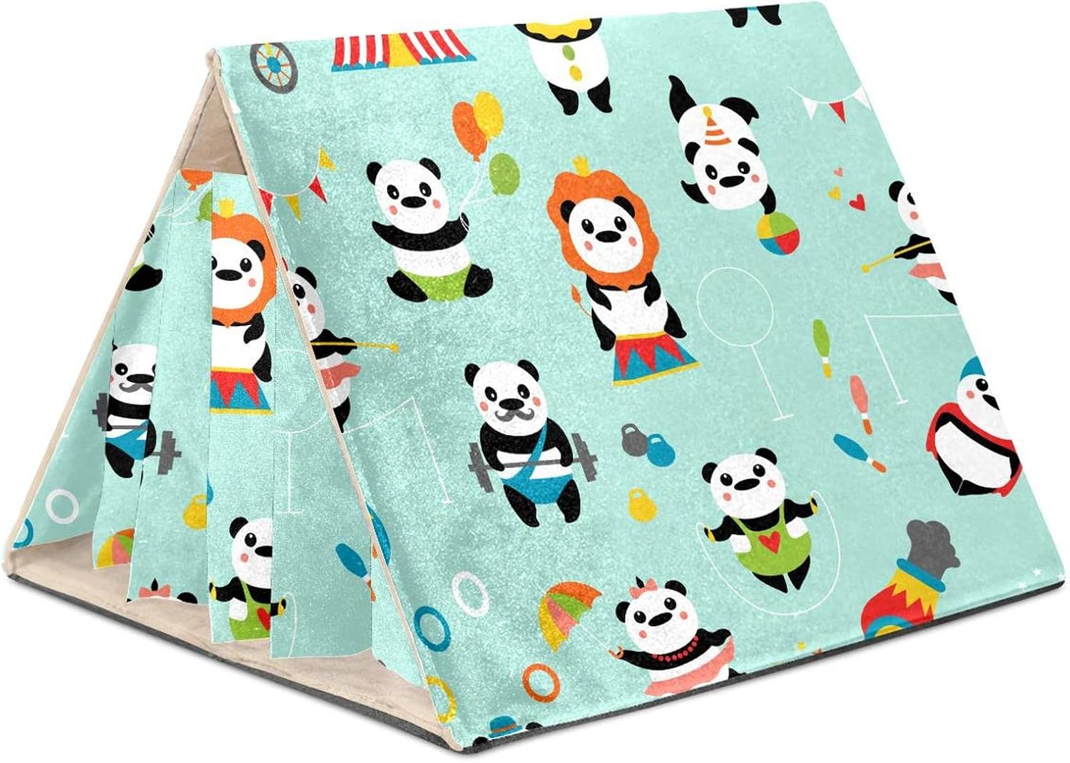 Cueva de Cama de Conejillo de Indias,acogedora casa de hámster,Patrón de Dibujos Animados de Circo Panda,escondite de Jaula de hámster,Tienda y Cama para Mascotas,casa de Animales