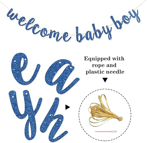 Miniatura 7 de RoadSea Cartel de bienvenida para bebé niño  Suministros de guirnalda de fiesta de baby shower  Un mes  Decoraciones de fiesta de primer cumpleaños