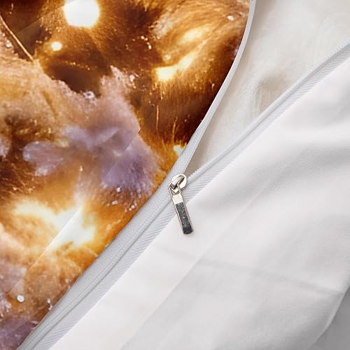 Miniatura 5 de Herside Juego de ropa de cama de árbol de Navidad, funda de edredón de Navidad, tamaño Queen, color dorado con estampado de árbol de Navidad en