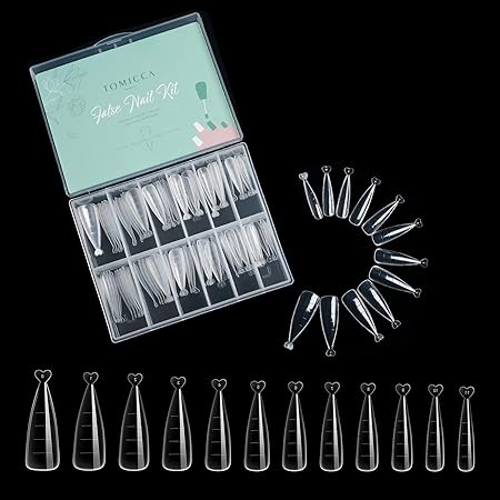 Amazon Tomicca ネイルチップ ポリジェル専用フォームチップ 長さだしチップ ネイルツール 全12サイズ 各50枚入り Tomicca ネイルチップ 通販