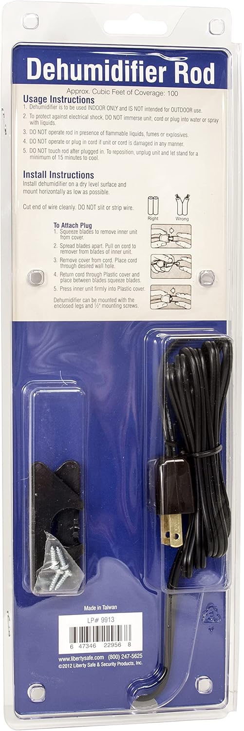 Liberty Safe Dehumidifier for Residential Use - Gun Safe Dehumidifier Rod - 12in & 18in Rods (12in)