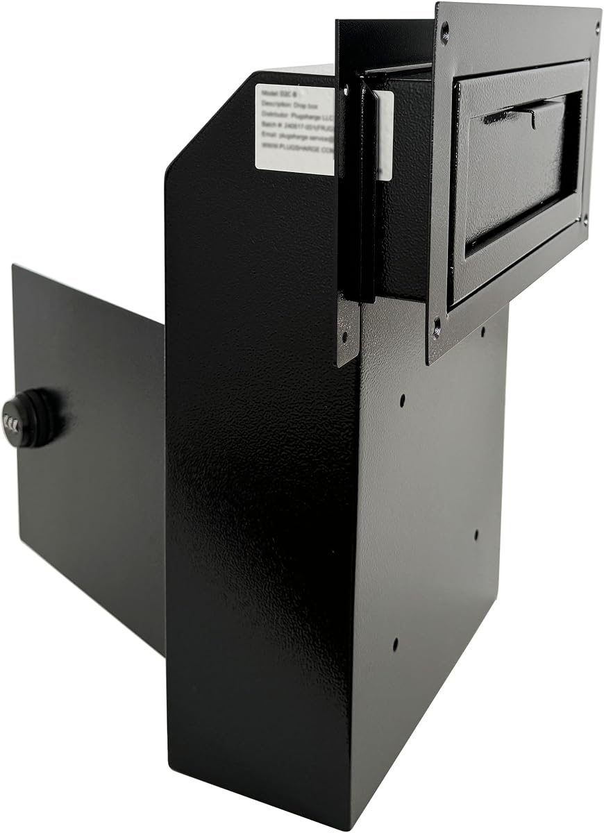 Anti-Fishing Through-Door Drop Box with Combination Lock | Rear-Access Steel Deposit Box for Rent Payments, Checks, Cash, Keys & Mail, Secure Door Installation for Homes & Businesses