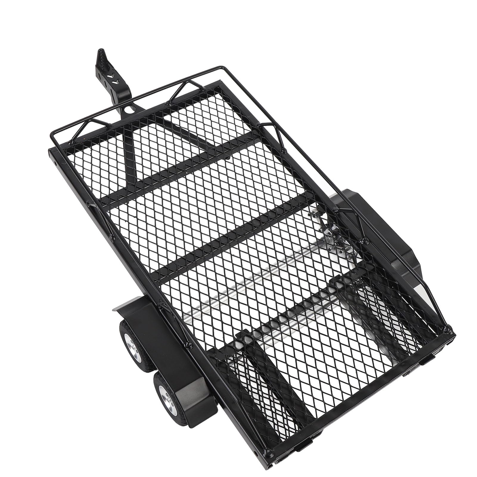 Remolque de Plataforma Plana RC, Alta Capacidad de Carga de Doble Eje, Kit de Remolque de Plataforma Plana de Metal Grande Hueco sin Costuras con Gancho para Orugas RC