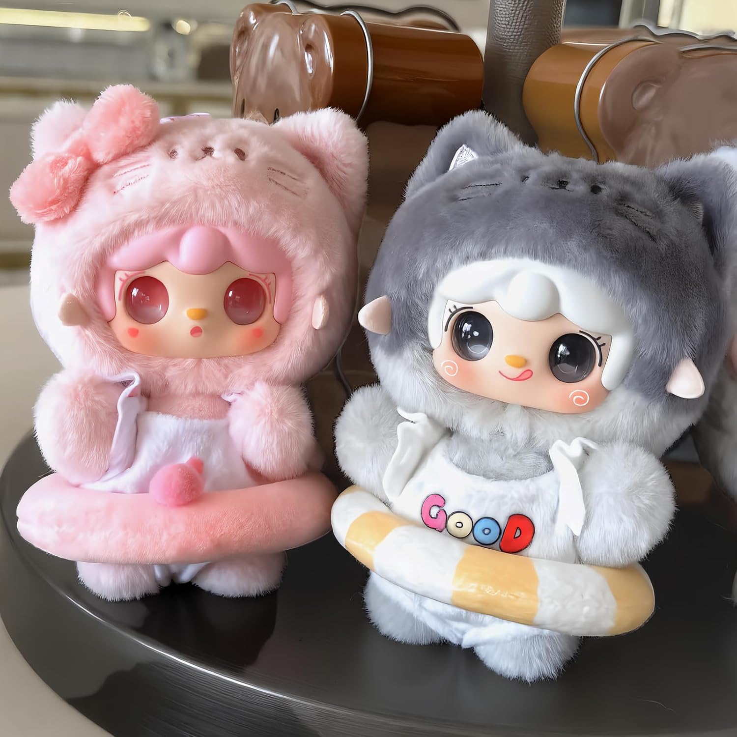 Yooki Summer Party Series Plush Blind Box 1 PCS - Cute Vinyl Face Random Design Action Figures, Collectible Mystery Stuffed Toys Bag Charm Birthday for Girls