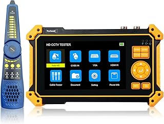 Rsrteng HD-3200C CCTV Tester HD Coaxial 4K 8MP TVI/CVI/AHD/SDI/CVBS Camera Tester with Cable Tracer 5 inch TFT-LCD Screen Monitor 5 in1Support Support RS485 Audio HDMI VGA DC12V Output PTZ Control