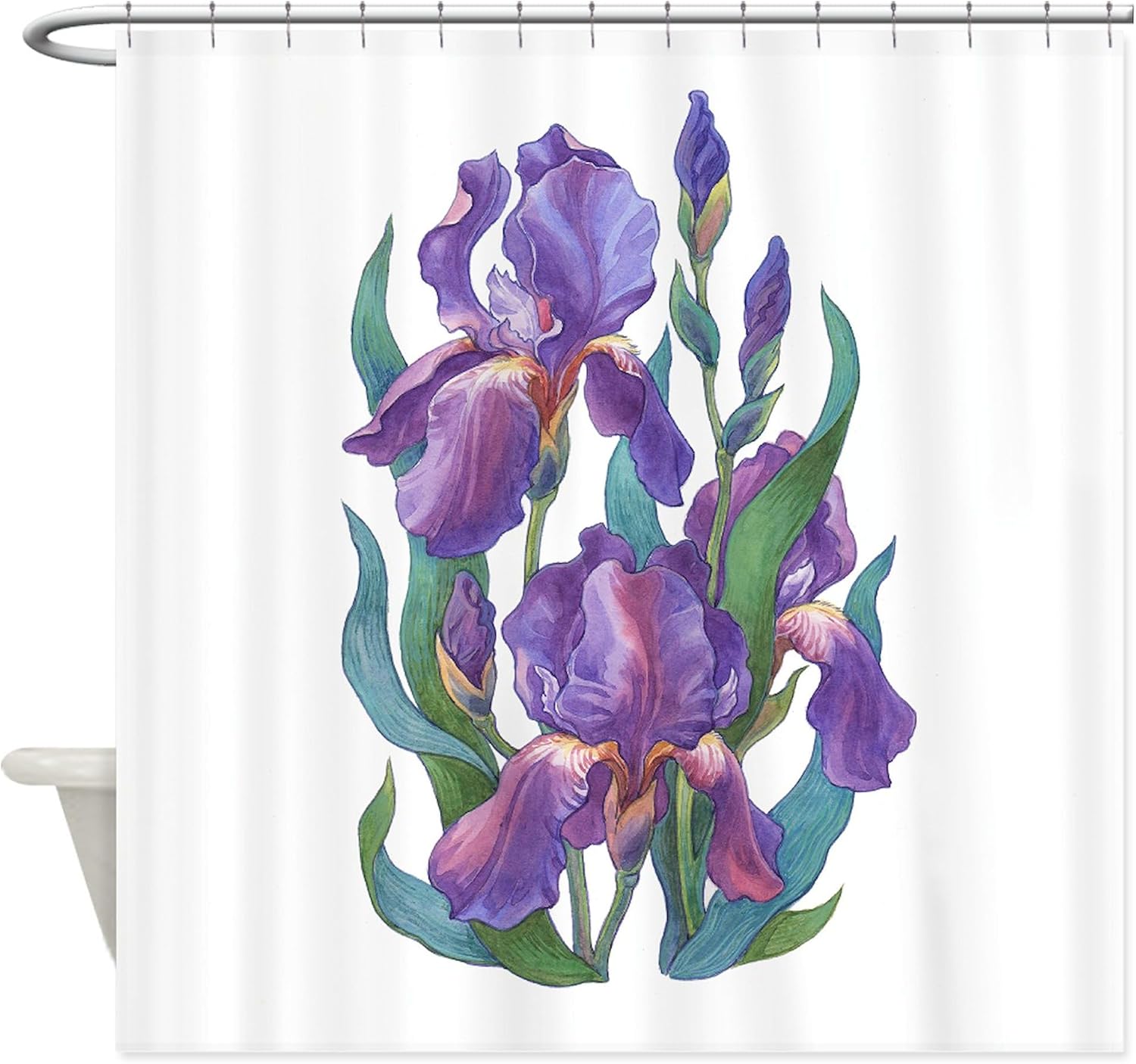 CafePress Purple Iris Decorative Fabric Shower Curtain