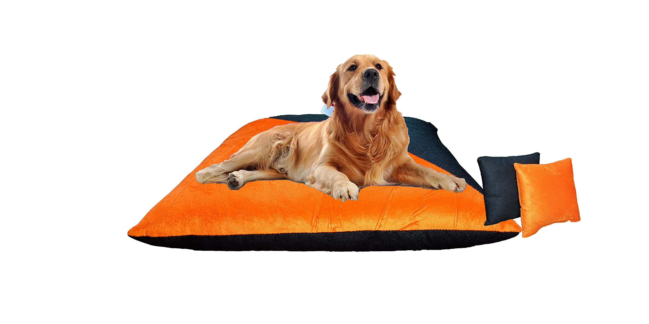 Furry Land Polyester Premium Small Dog Bed for Small and Medium Dogs Washable-Orthopedic Small Puppies and Kitten Pillow Mat Slip Resistant Bottom-Orange/Black- 51 x 51 x 15 (B0CMD78PFK) Amazon Price History, Amazon Price Tracker