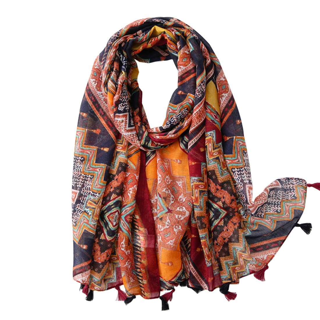 FAIRYGATE Ladies Scarfs for Women Lightweight Floral Flower Scarves for Spring Summer Autumn Winter Shawl Wrap Paisley Scarf 233