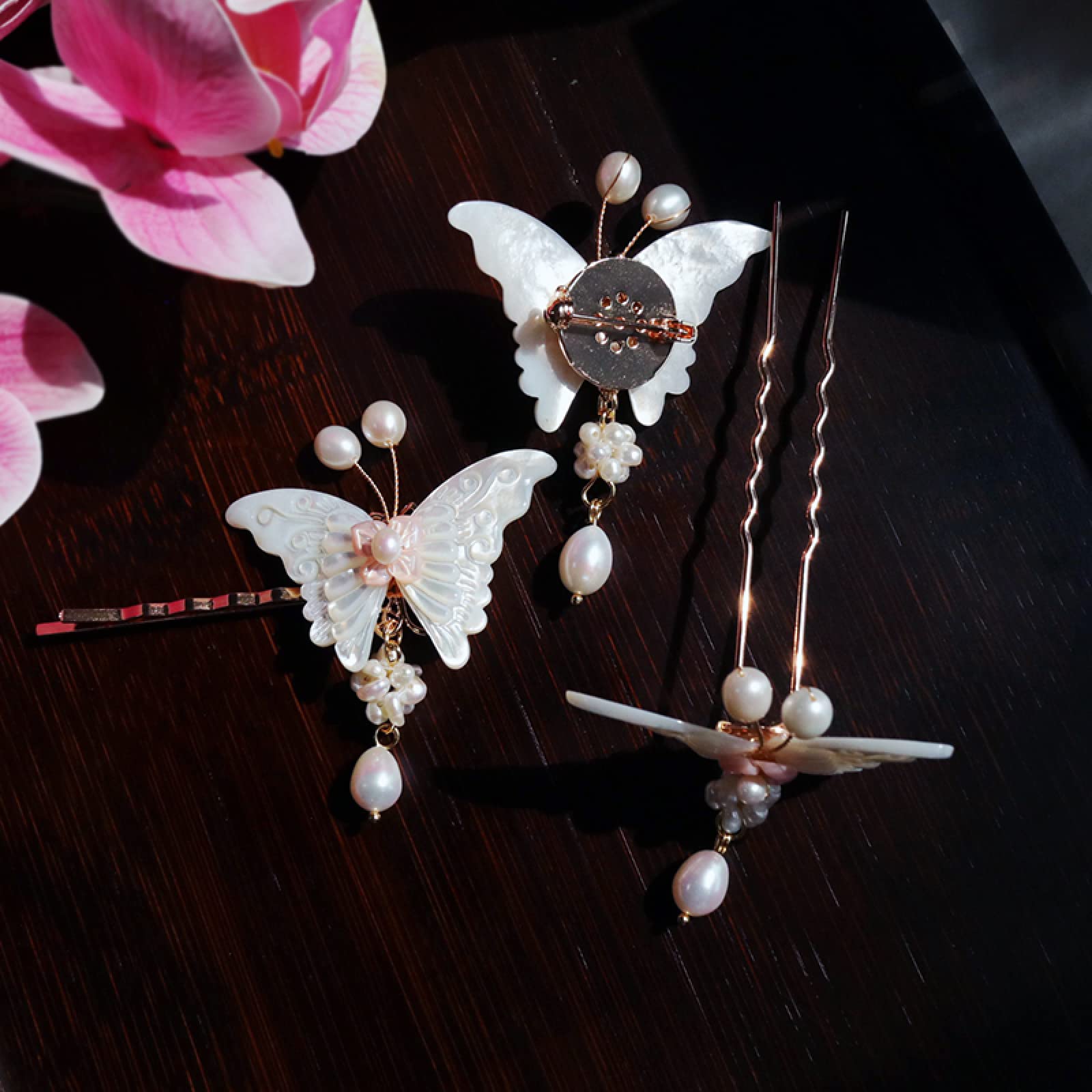 Safety Pin Brooch Pin Broach Badge Brooch Lapel Pin Klasyczna Chińska Ręcznie Robiona Broszka Motylkowa Z Cheongsamem I Biżuterią Spinki Do Włosów Hanfu