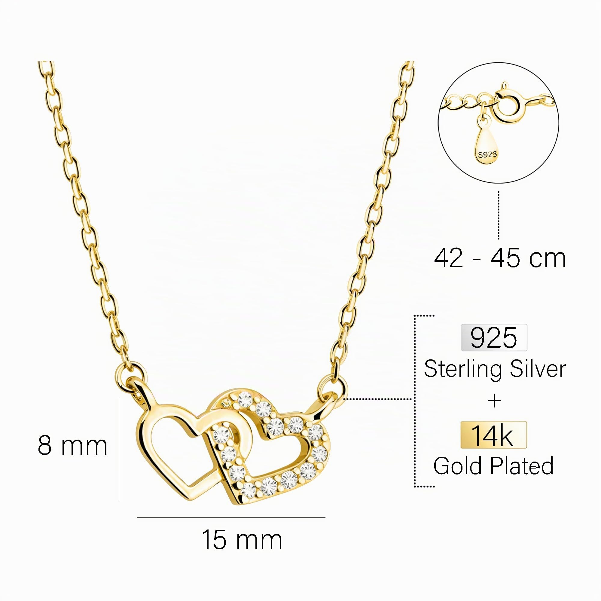 Sofia Milani - Collana da Donna in Argento 925 - Con Pietra Zircone - Ciondolo a Cuore