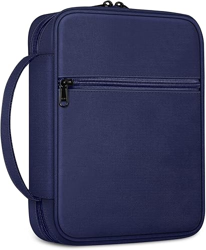 Miniatura 29 de FINPAC Funda para la Biblia, funda de transporte para libros, bolsa protectora para la Biblia con asa y bolsillo con cremallera, regalo para madre