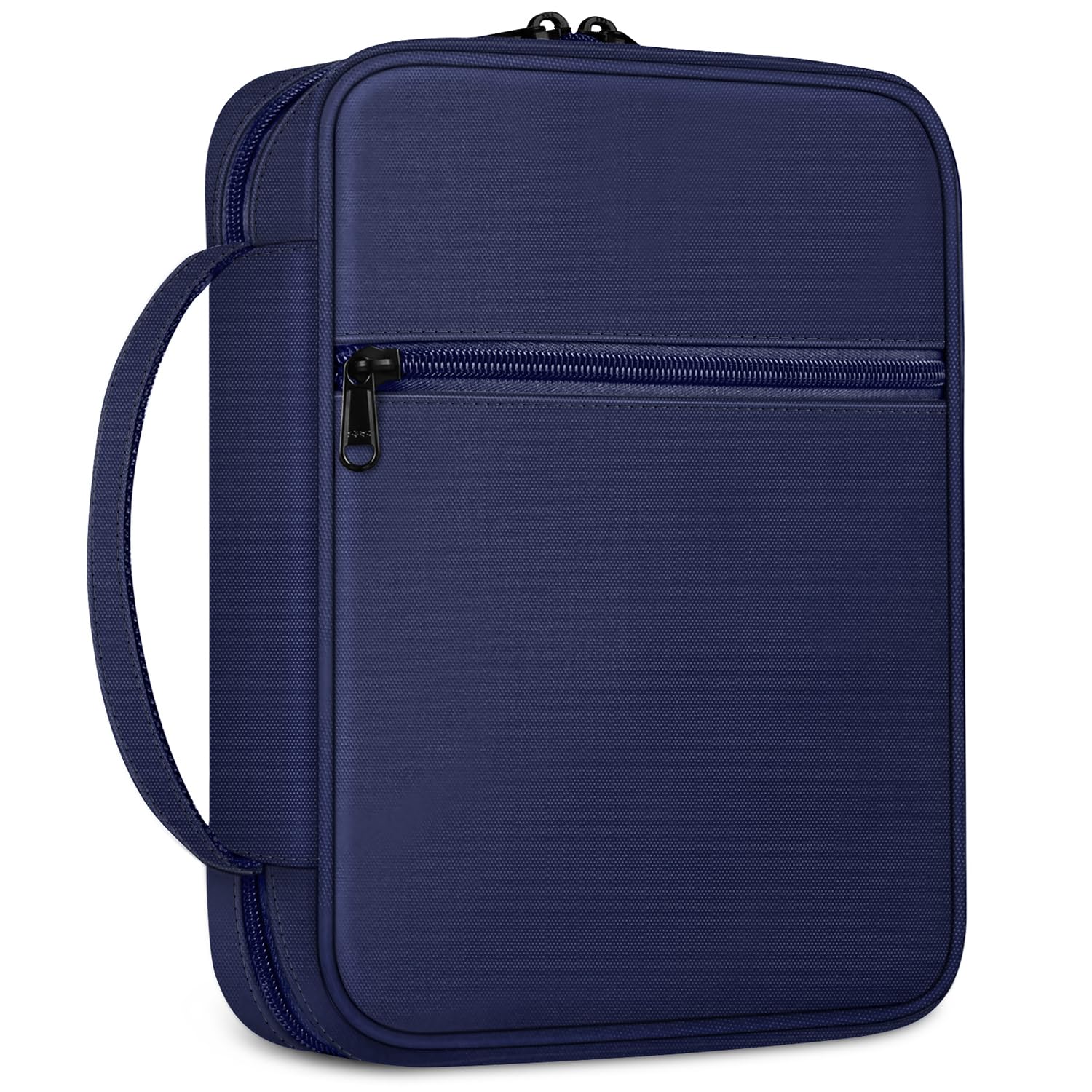 Finpac - Custodia Bibbia Per Il Trasporto, Con Manico E Tasca Con Cerniera, Ideale Come Regalo Per Uomini, Donne, Papà E Bambini (Blu Marino)-image