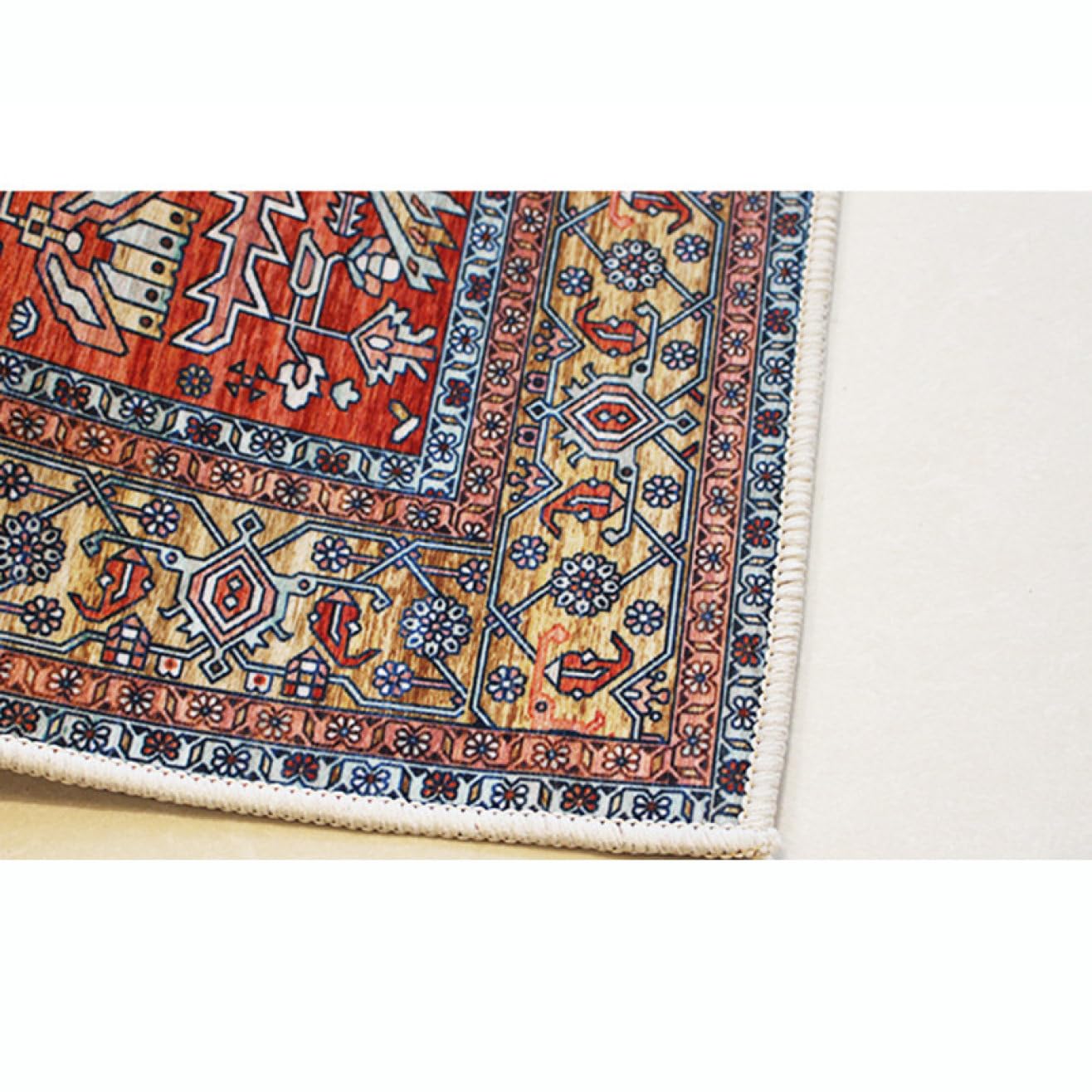 Amazon｜ペルシャ絨毯風 ラグ カーペット 長方形 エスニック 滑り止め