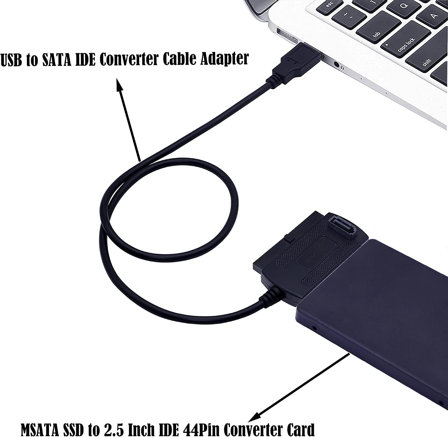GINTOOYUN IDE Hard Drive Enclosure, MSATA Mini PCI-E SSD to 2.5 Inch IDE 44Pin Converter Card with Shell - Image 5