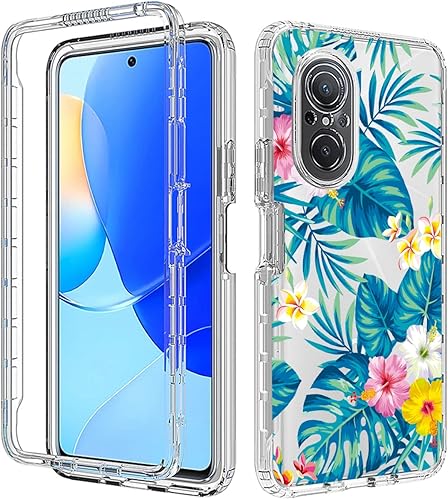Miniatura 6 de Funda para Nova 9 SE/Honor 50 SE JLN-LX1 con protector de pantalla de vidrio templado, suave 360 cuerpo completo, a prueba de golpes, híbrida,