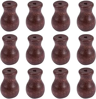 Blind Cord Weight 36 Pcs Wood Cord Tassels Curtains Venetian Blinds Accessories Wooden Pendant Window Blind Knobs Drops Pull Ends(Coffee)