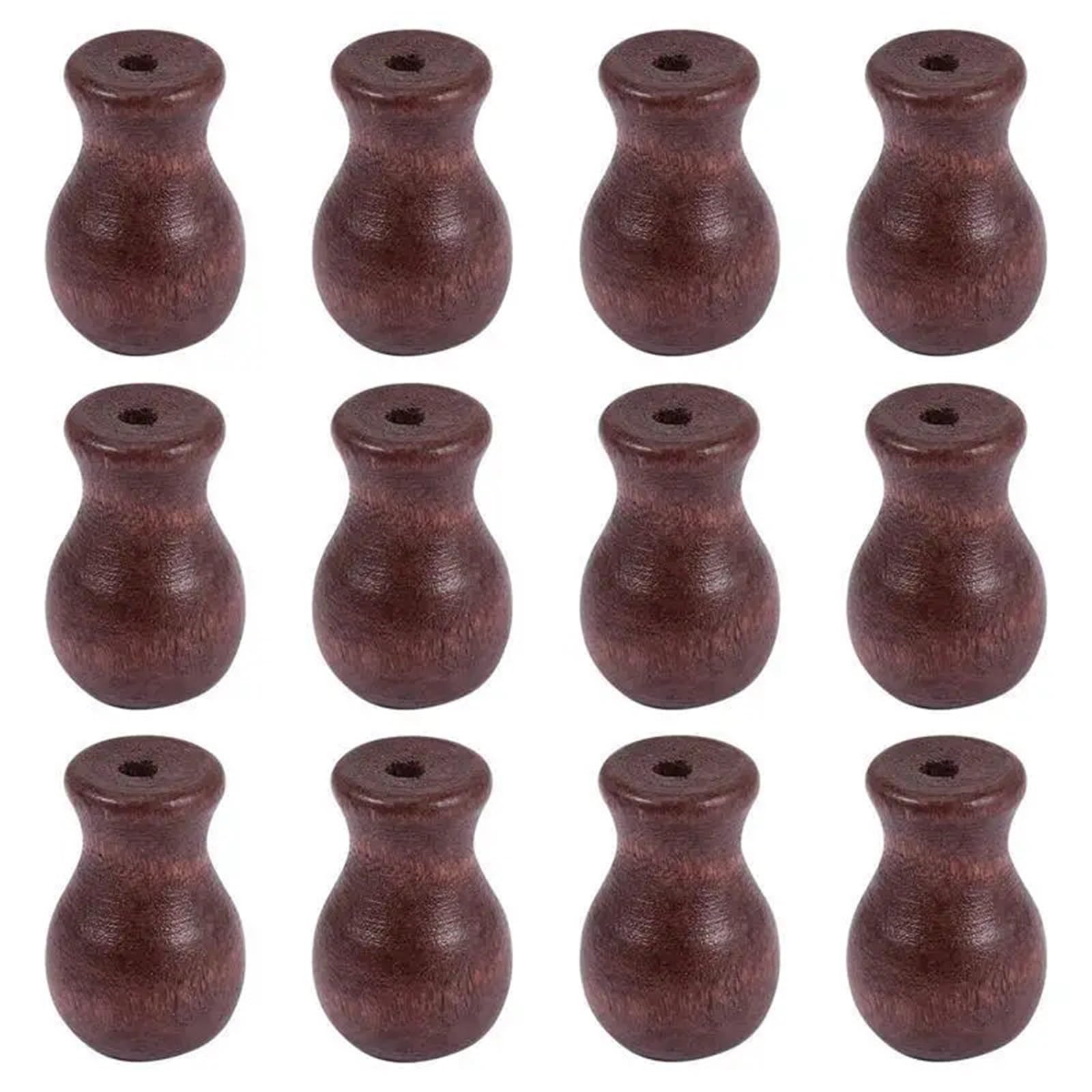 Vertical Blind Cord Weight 36 Pcs Wood Cord Tassels Curtains Venetian Blinds Accessories Wooden Pendant Window Blind Knobs Drops Pull Ends For Vertical Blind And Drapes(Coffee)
