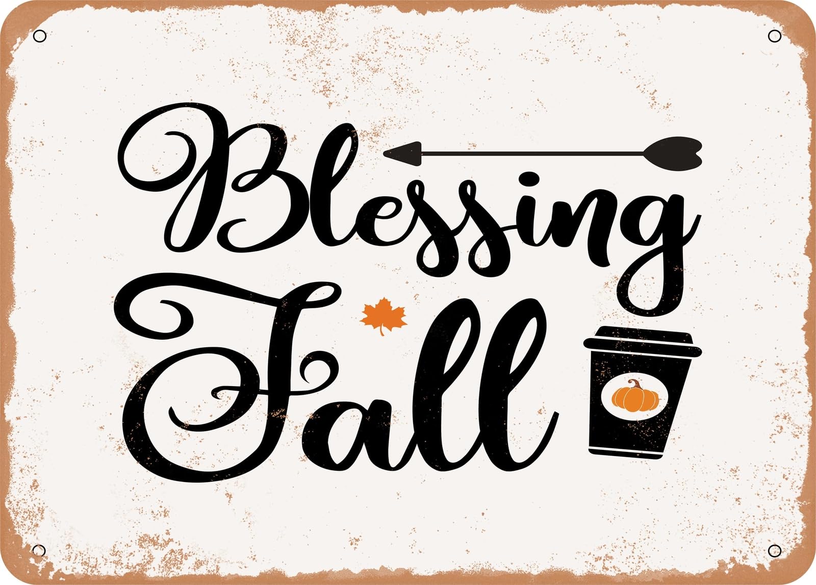 Metal Sign - Blessing Fall - Vintage Look Sign home decor