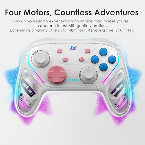 Miniatura 4 de BINBOK GEMINI Switch Controller, Wireless Switch Pro Controller for SwitchSwitch LiteSwitch OLED, Hall Effect Joystick Wireless RGB Remote Gamepad