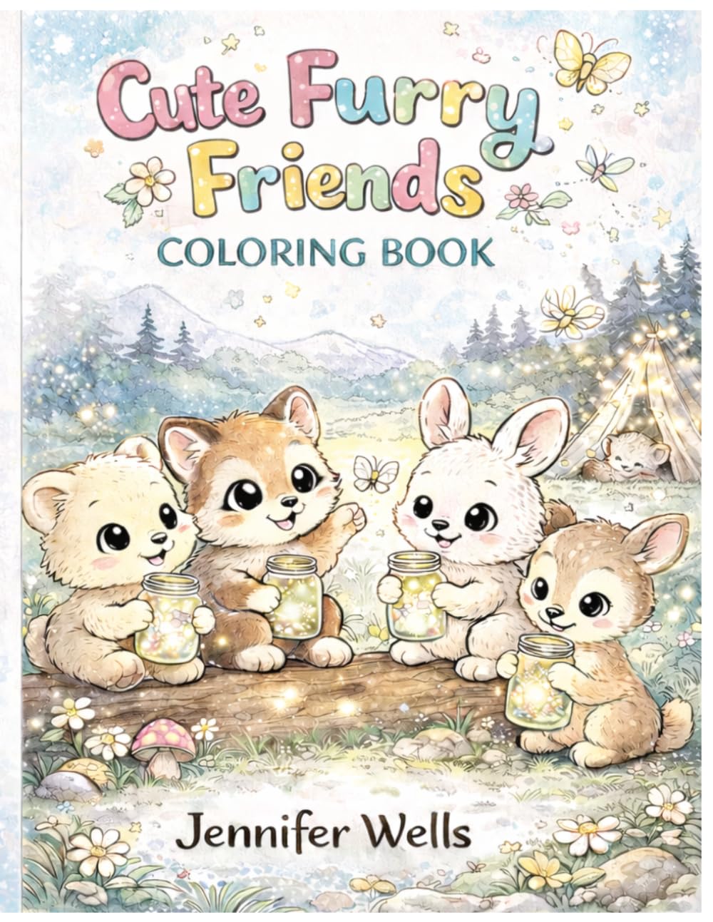 Cute Furry Friends Coloring Book: Adorable Animals, Cozy Scenes & Fun Coloring Pages for All Ages