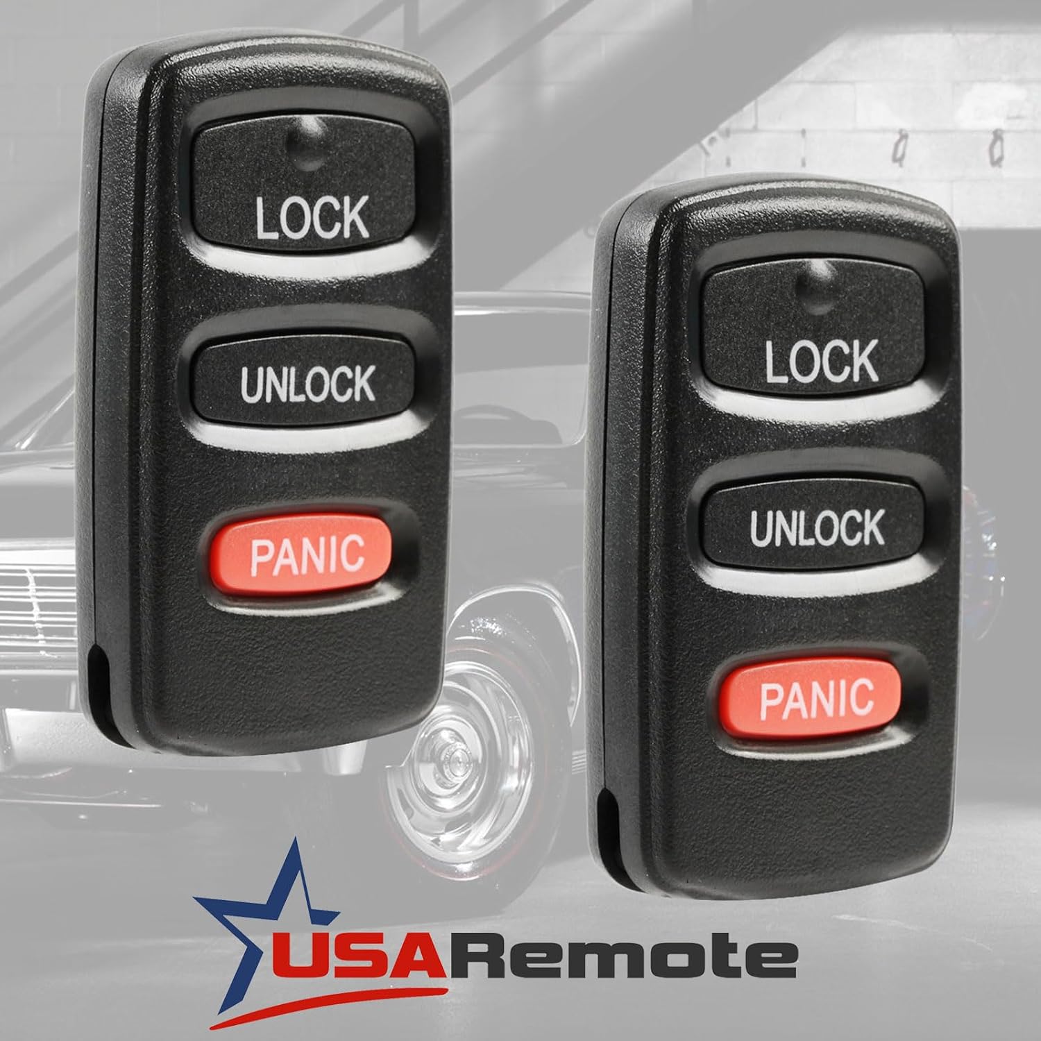 Car Key Fob Keyless Entry Remote fits Mitsubishi Outlander, Endeavor, Eclipse (OUCG8D-525M-A, G8D-525M-A), Set of 2