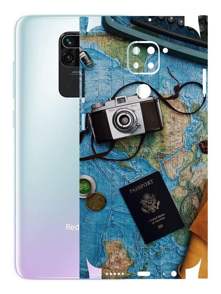 AtOdds - Redmi Note 9 Mobile Back Skin Rear Screen Guard Protector Film Wrap (Coverage - Back+Camera+Sides) (Travel Map) (B0BPMH42GR) Amazon Price History, Amazon Price Tracker