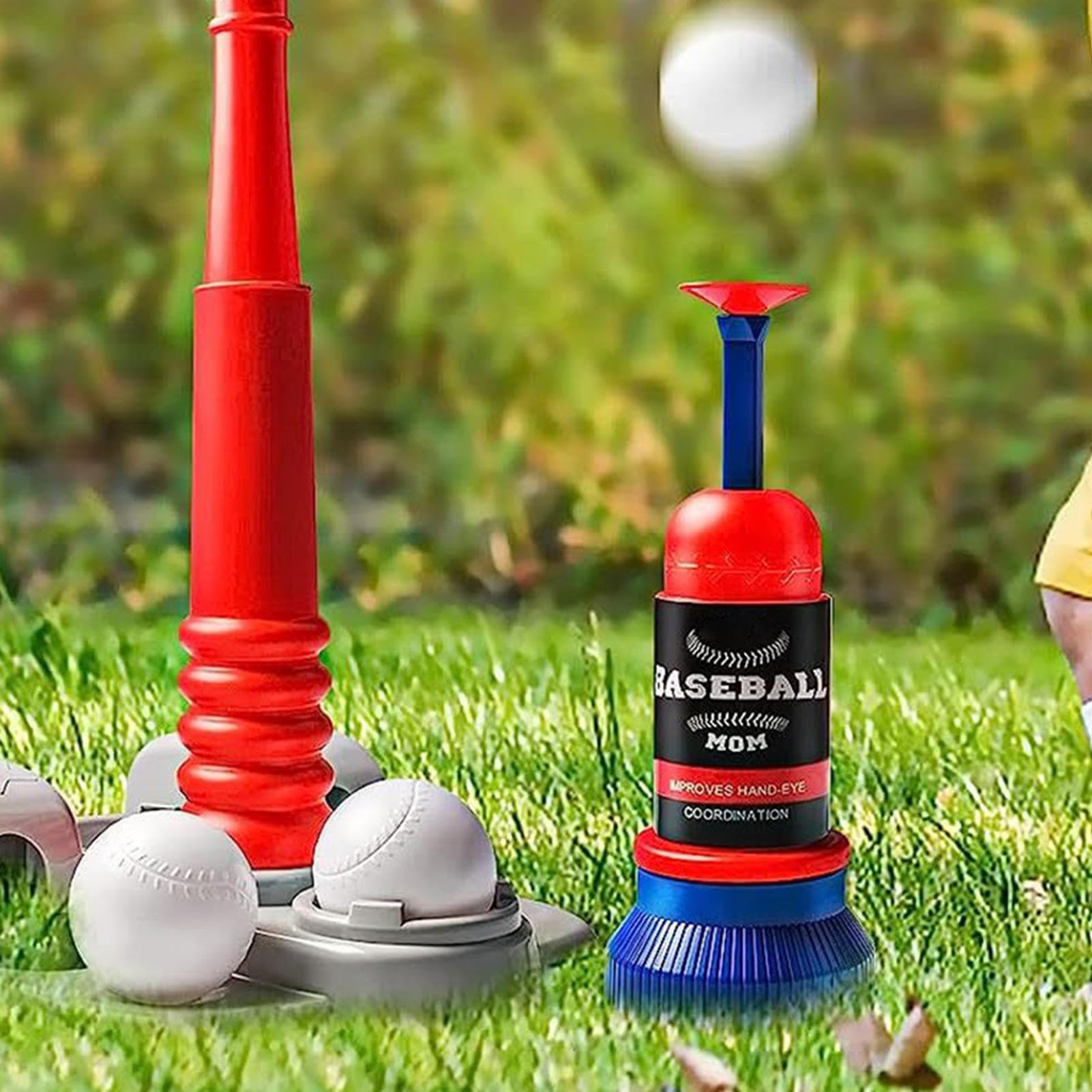 Set di Ball T -Ball Kids - Set di allenamento per lancio regolabile da baseball regolabile | Attrezzatura a T, Youth Beginner Baseball Training Equipment per cortile gioca a kit t baall