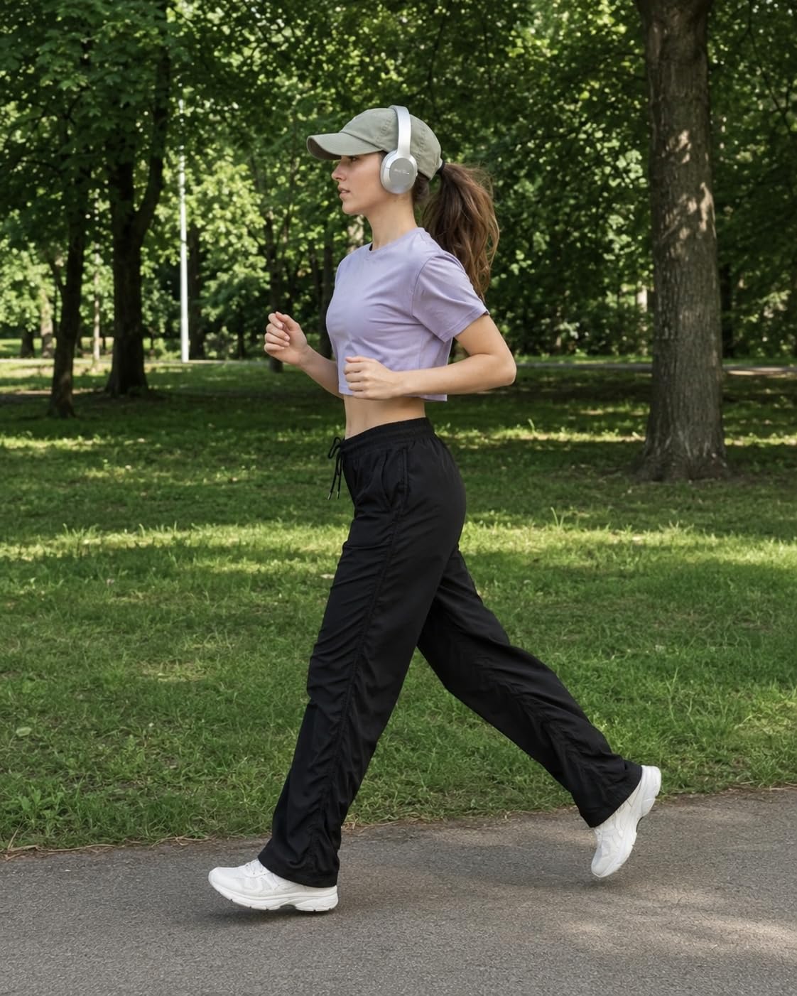 Zylioo Extra Lange Hose Damen Leichte Sporthose für Große Frauen Jogginghose Weites Bein Relaxed Fit Sommerhose