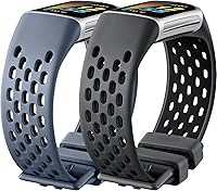 Vista 9 de Maledan Correa deportiva compatible con Fitbit Charge 5/Charge 6, bandas para mujeres y hombres, suave y transpirable, pulsera de repuesto