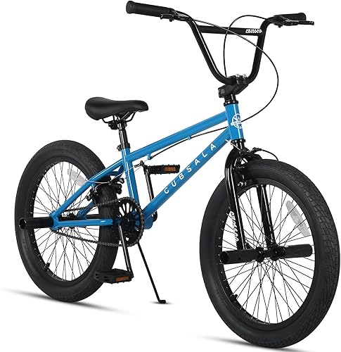Miniatura 26 de Freestyle BMX Bike, 18 20 Inch Kids Bicycle for 5-13 Years Old Kids and Beginner Level Rider, Multiple Colors Blanco,Negro -,Negro con neumáticos