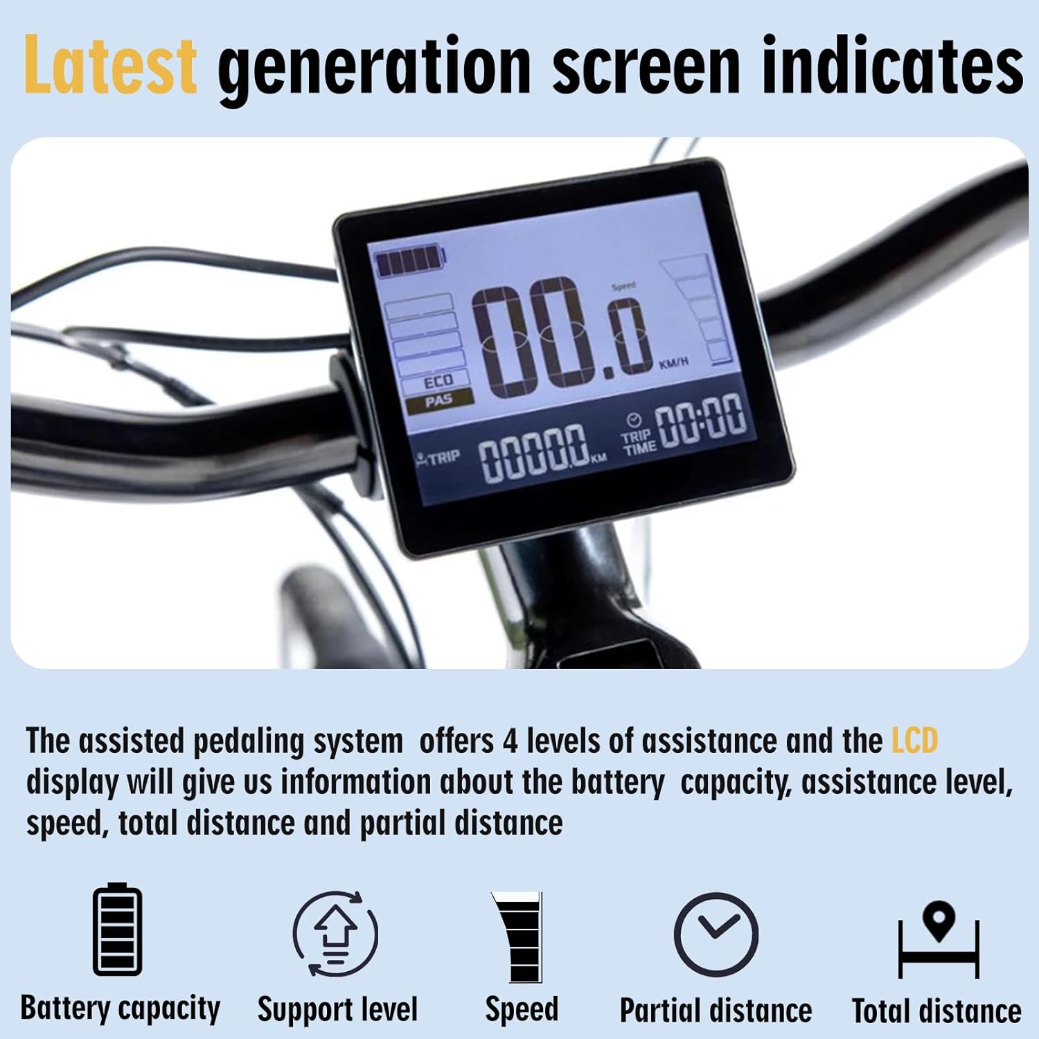 Varstrom E-City Bike LCD Display