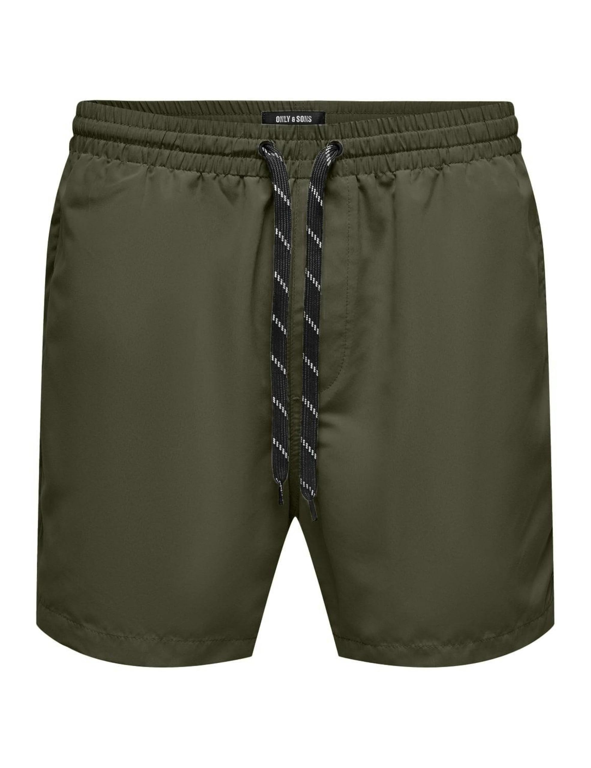 ONLY & SONS Onsted Life Noos Swim Shorts, Olive Night, XL