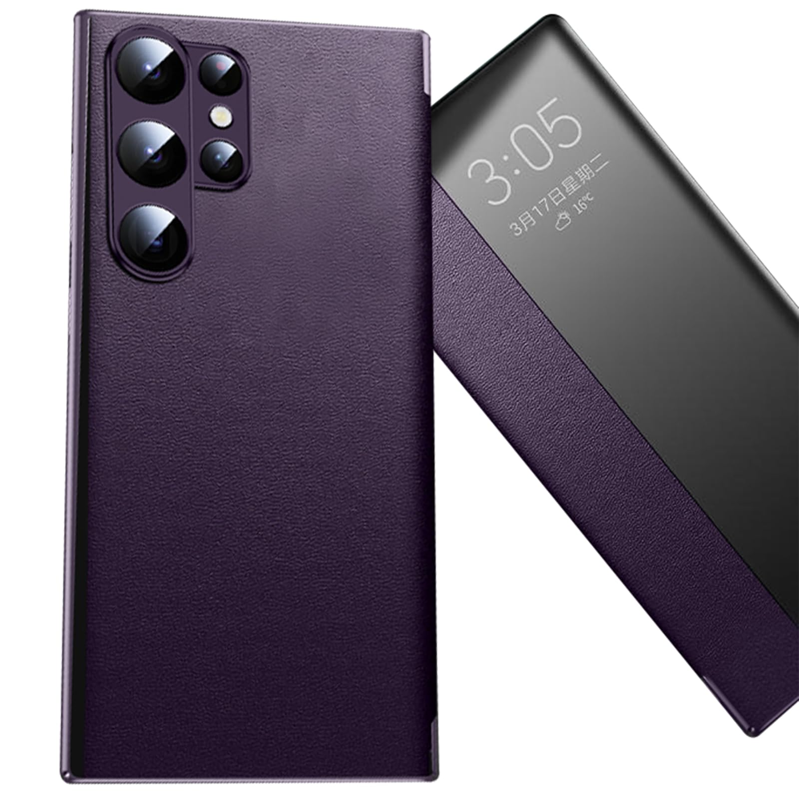 PuRoxx Flip Case for Samsung Galaxy S24 Ultra/S24 Plus/S24, Luxury