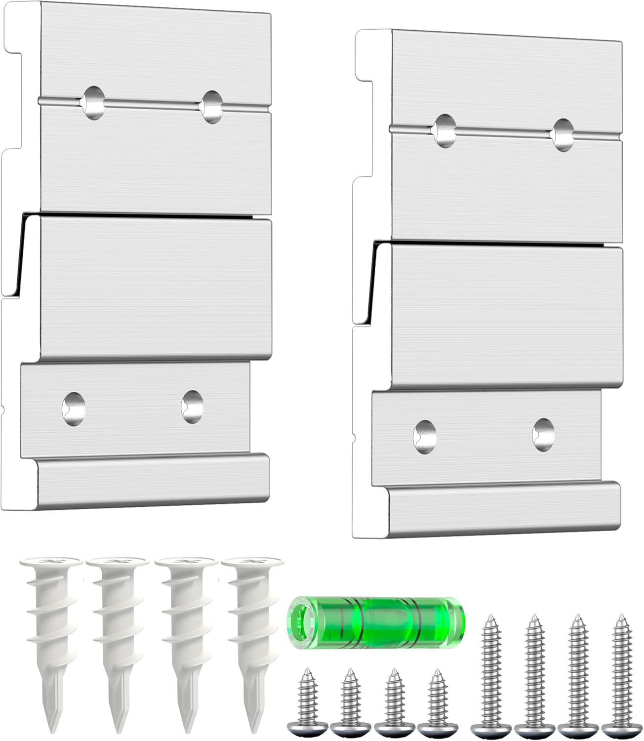 Extra Heavy Duty Z Clip Hanger 2" - French Cleat Picture Hanger - Aluminum Z Bar Hanger Flush Wall Mount Kit - Mounting Brackets for Hanging Mirror, Photo, Canvas, Art, Frame, Speaker - 60lb - 2 Pack