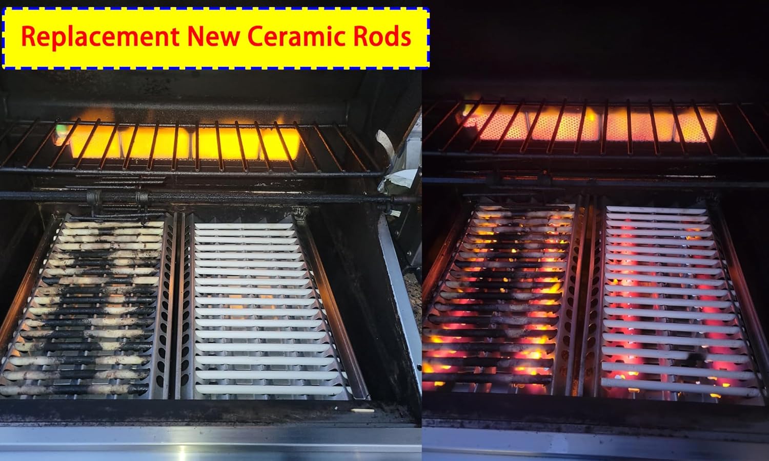 Direct Store Parts DF-18 Gas Grill Ceramic Radiants, BBQ Grill Ceramic Rods Replacement for DCS Heat Plates, for DCS Grill 245398, DCSCT, 9.5" Long, Set of 18pcs Ceramic Rods