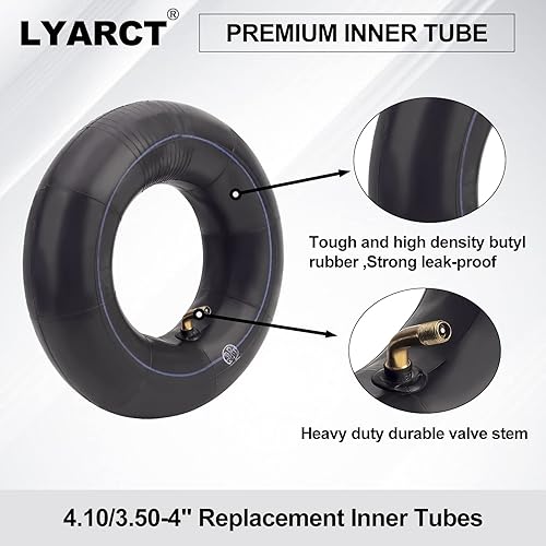 Miniatura 7 de LYARCT 410350-4 Tubo interior 1 pieza de repuesto para camiones de mano cortacésped carretillas carrito de utilidad tractores ATV remolques y más