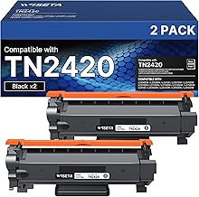 TN2420 TN2410 Toner Compatible with Brother TN-2420 TN-2410 Toner for MFC-L2710DN MFC-L2710DW HL-L2350DW DCP-L2530DW HL-L2375DW MFC-L2750DW HL-L2310D MFC-L2730DW HLL2370 DN (2 Black, 2 Pack)