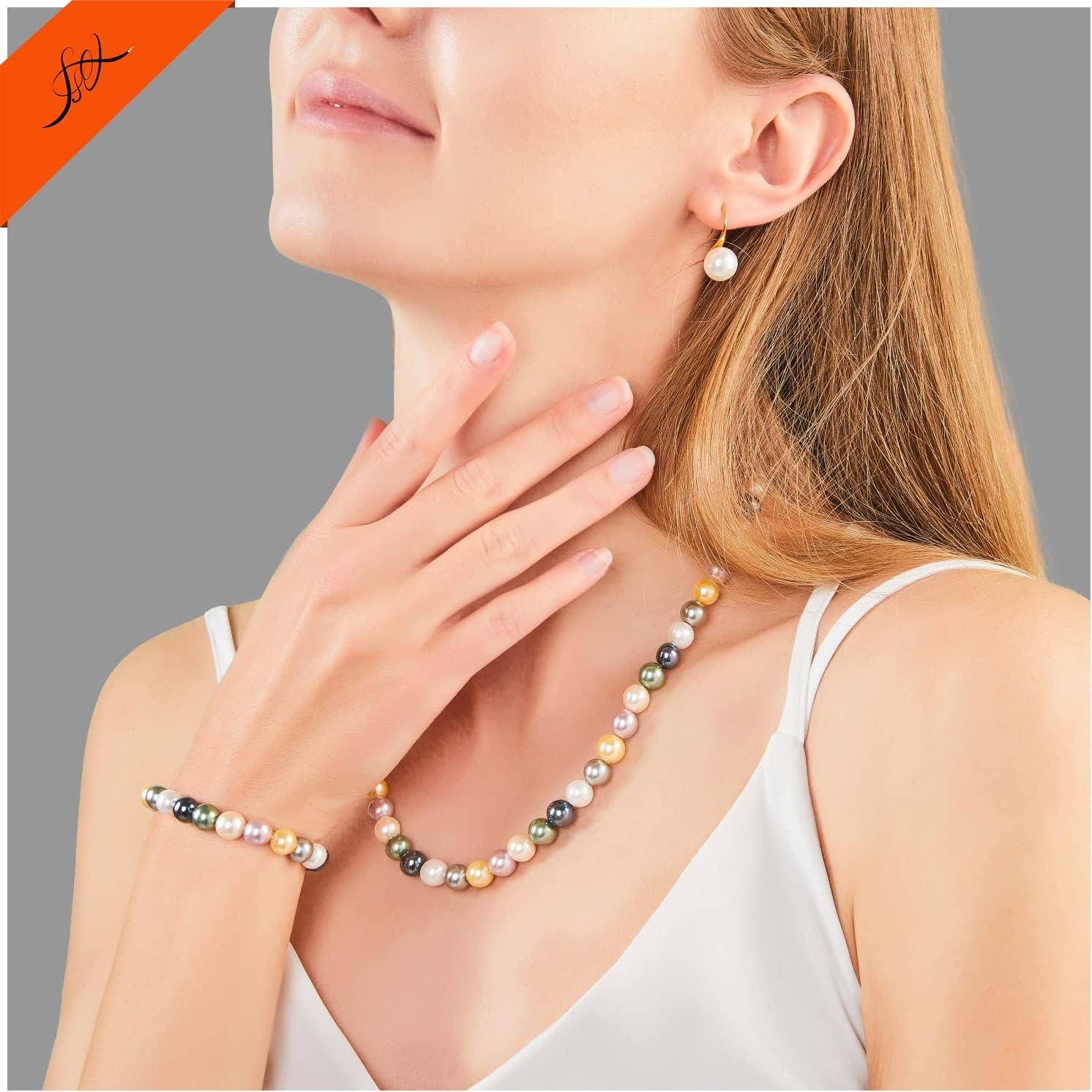 Luxury Beaded Pearl Necklace Bracelet Set - Pearl Strand Necklace Costume Jewelry Gifts For Women And Girls