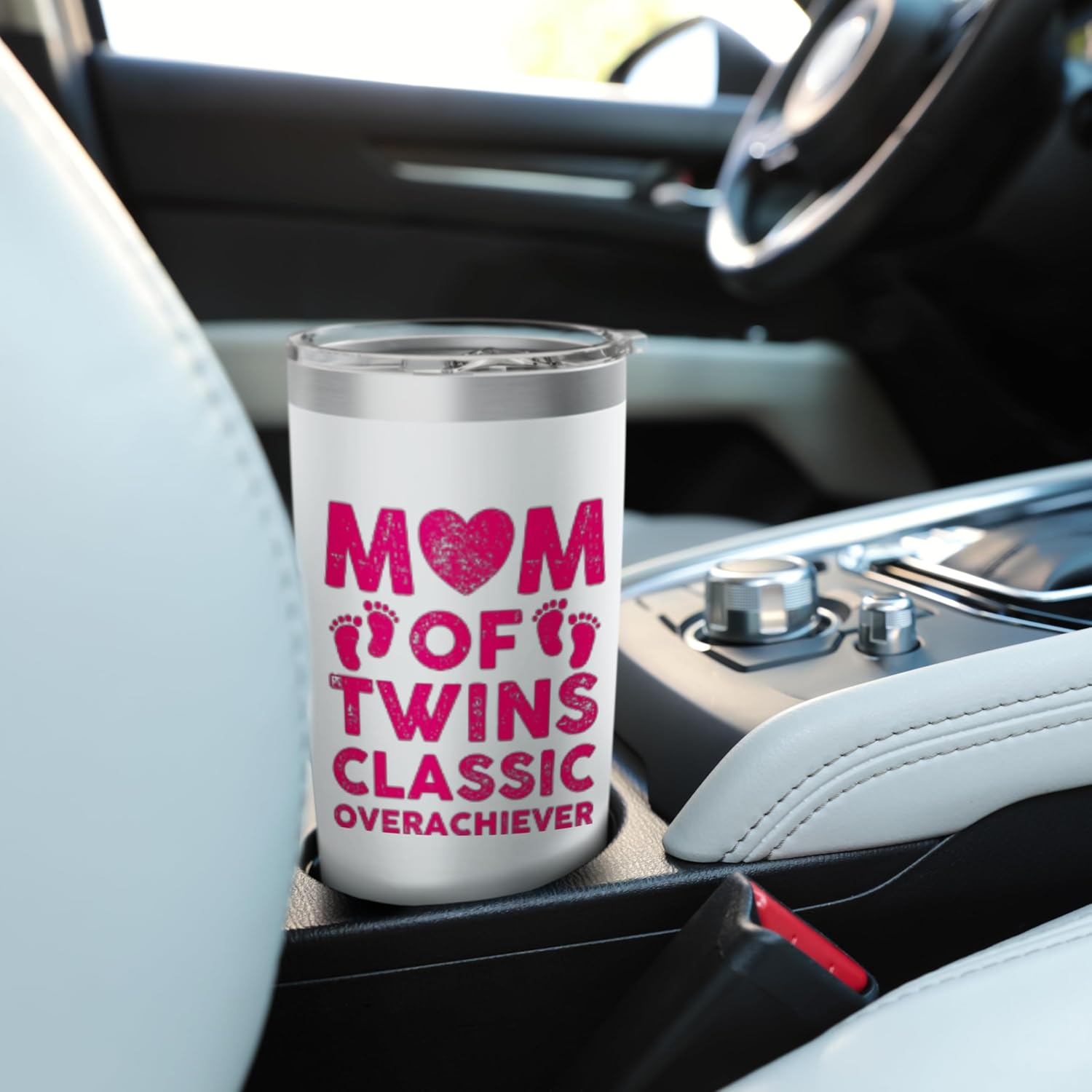 Mom Of Twins Classic Overachiever Funny Twin Mom Twin Mama Stainless Steel Insulated Tumbler - Image 6
