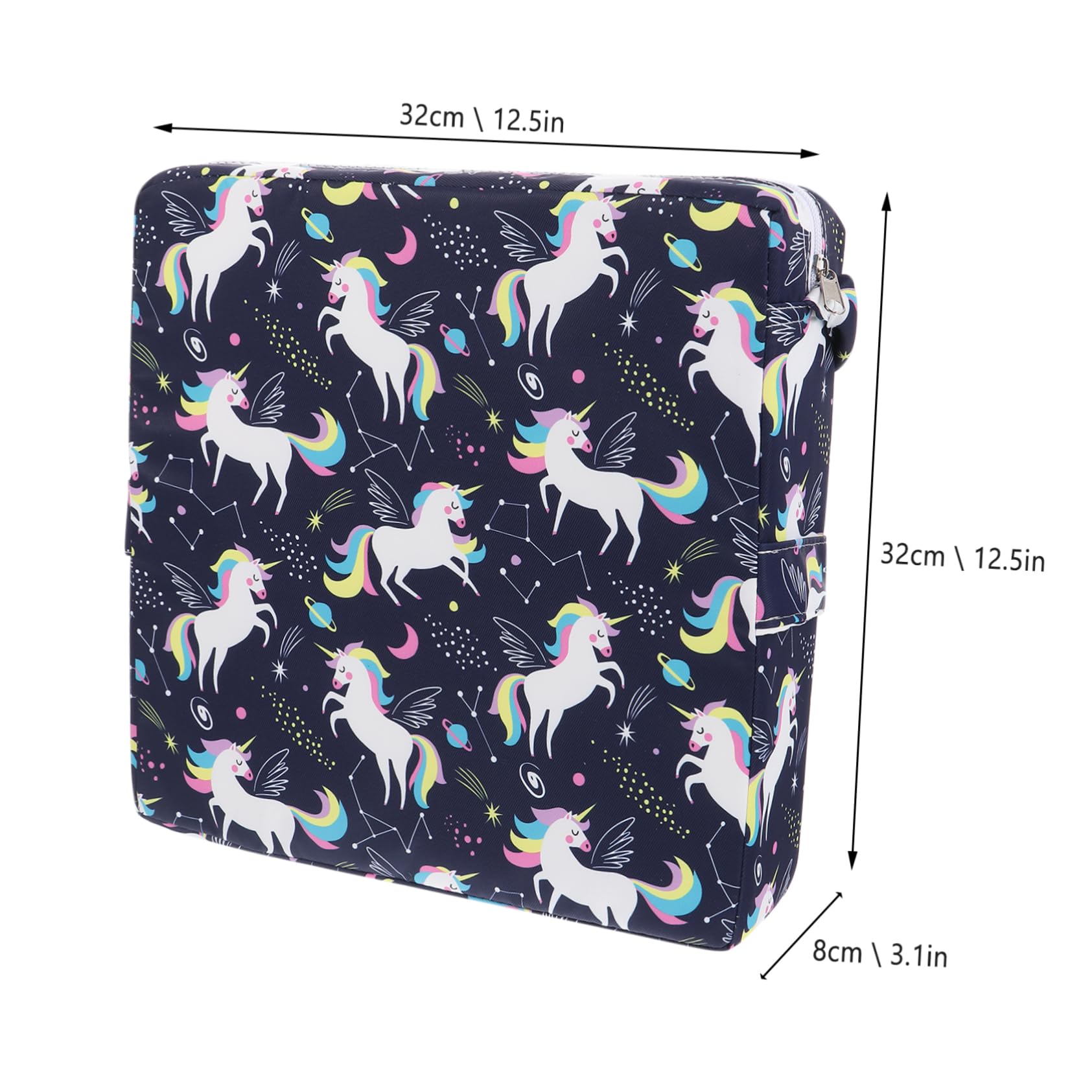Coussin Rehausseur Chaise Haute Garçon Fille Motif Licorne Confortable Éponge Haute Densité Housse Amovible Lavable Pour Garçons Filles Mangeurs
